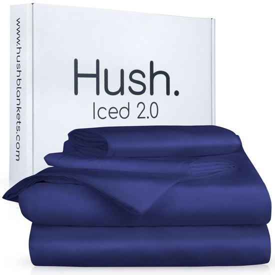 HUSH Iced Cooling Sheet & Pillowcase Set - Queen - Navy