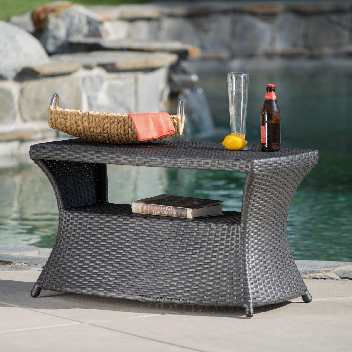 Stark Home Berkeley Outdoor Wicker Side Table