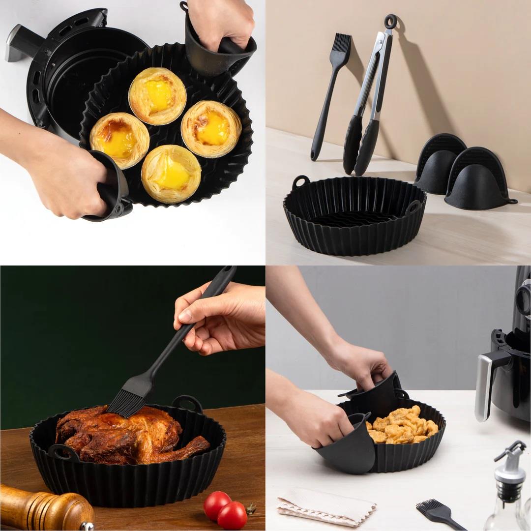 UBER Appliance Air Fryer Silicone Liner Reusable 4-7Qt Kit