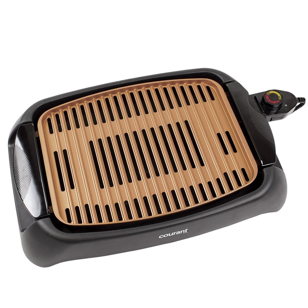 Courant Indoor Smokeless Grill W/ Copper Coat Size 10" x 13"