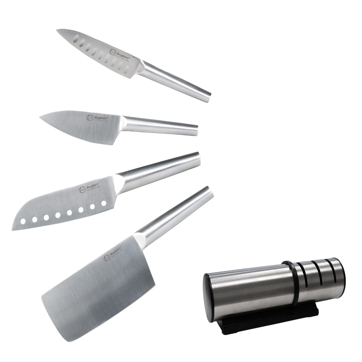 BergHOFF Straight 5Pc Santoku Knife Set/Sharpener