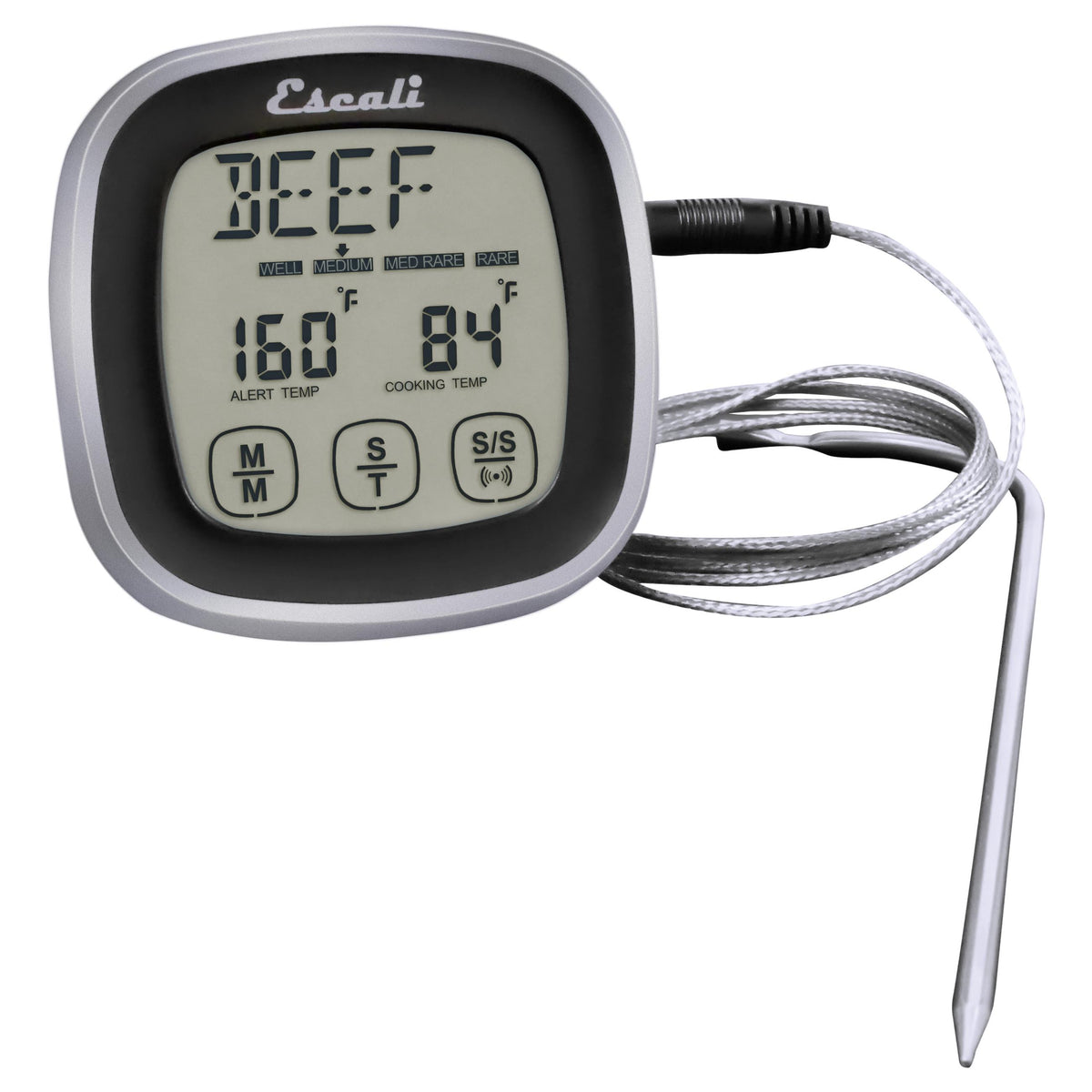 KitchenSupply Escali - Touch Screen Thermometer & Timer, Black