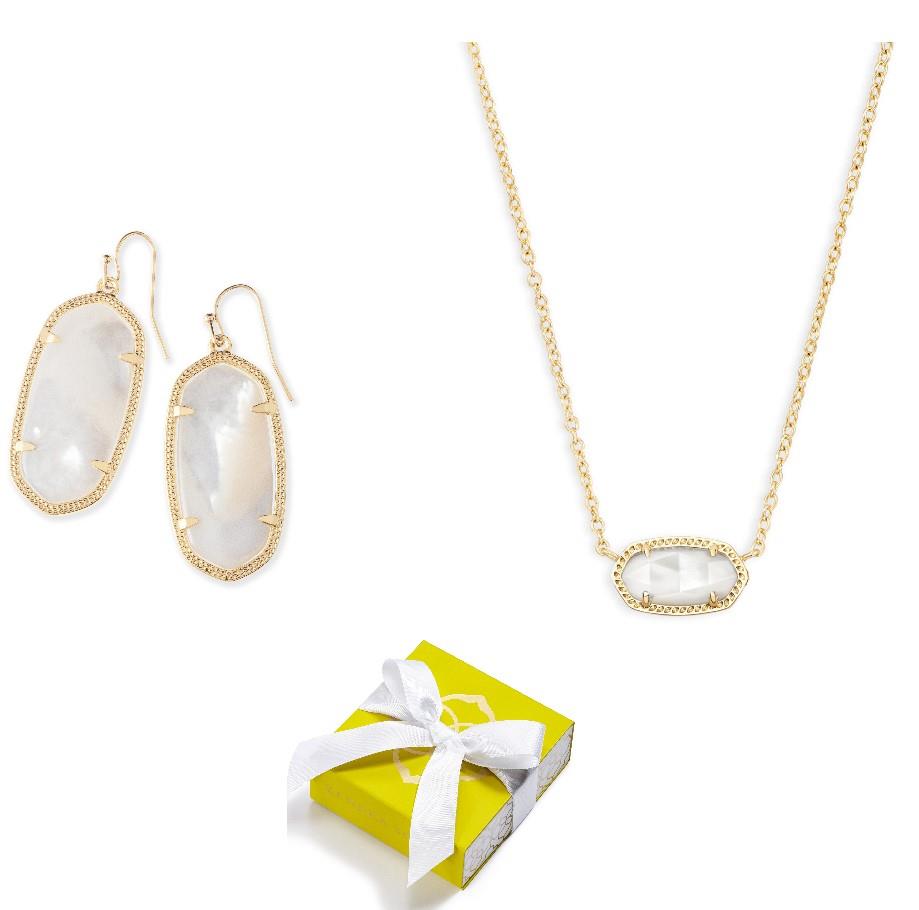 Kendra Scott Classic Ivory MOP 2 Pc Gift Box Set
