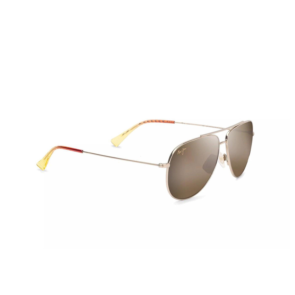Maui Jim Hau'oli Polarized Sunglasses Shiny Light Gold Frame HCL Bronze Lens