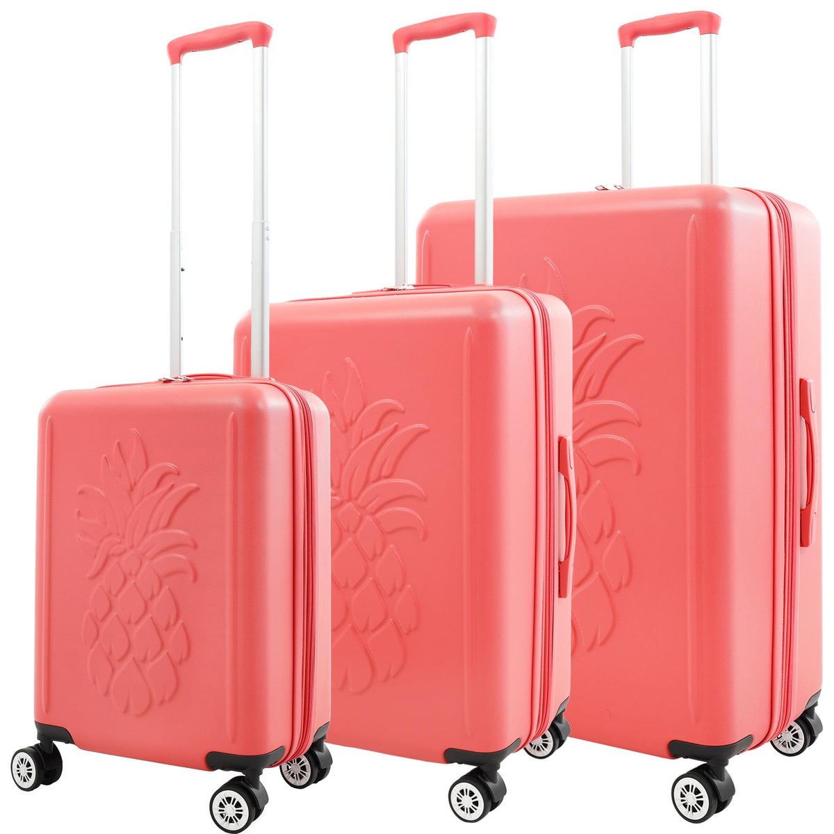 Tommy Bahama Luggage 3D Pineapple Hardside Luggage Set Size 3 Pieces