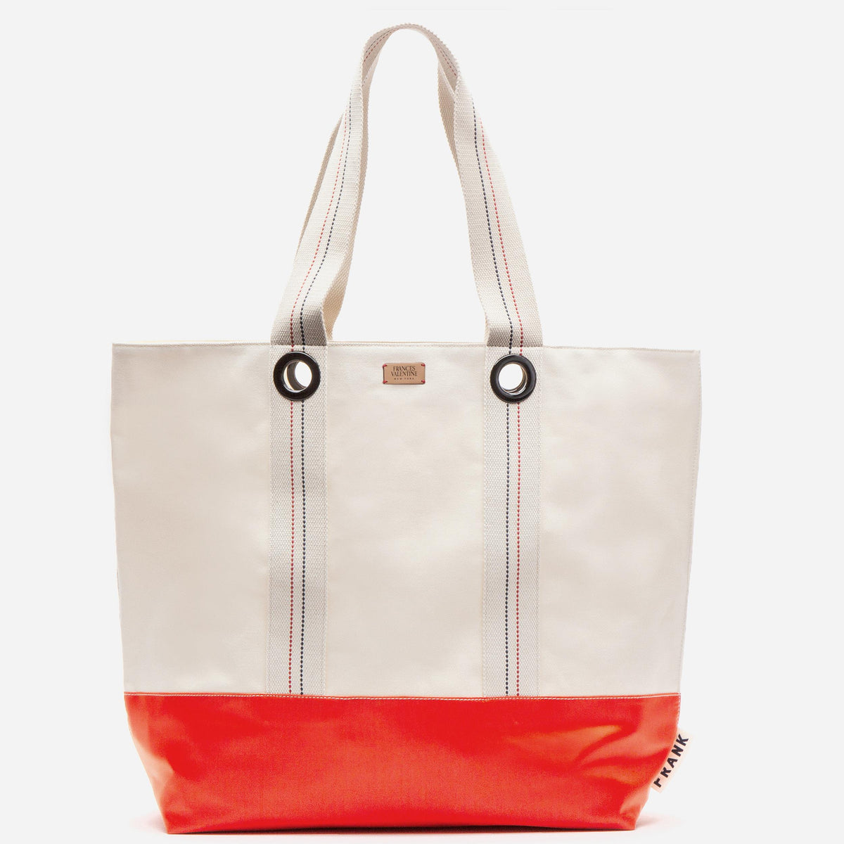 Frances Valentine Summer XL Tote Cotton Canvas Size 18.5"