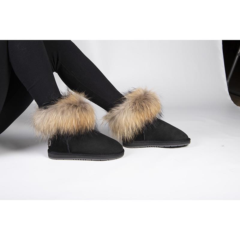 Cloud Nine Sheepskin Women's Rocco Boot-Black-11