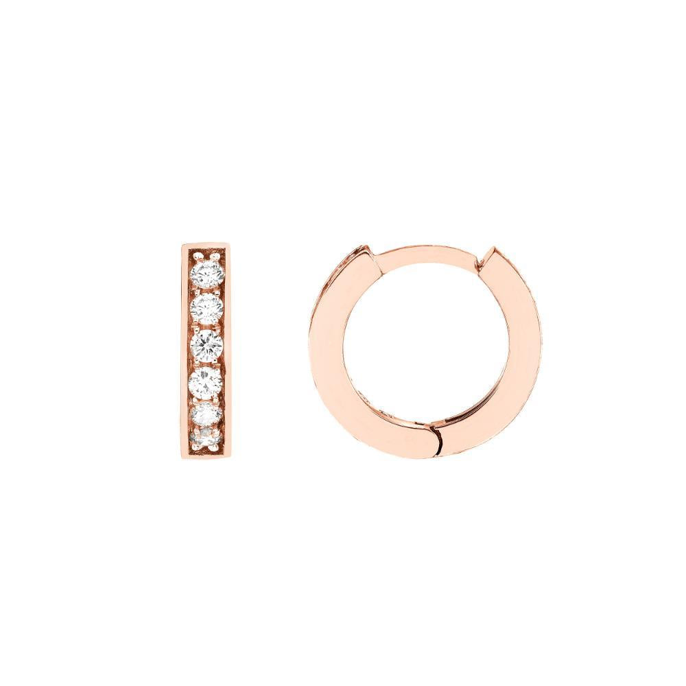 HAWLEY ST 1/8tcw Diamond 10mm Hoop Earrings