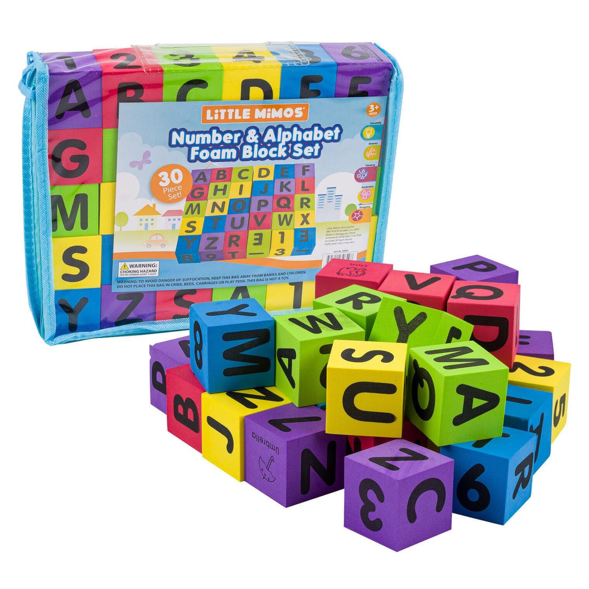 Bella Home 30 Piece Foam Number and Alphabet Block Set