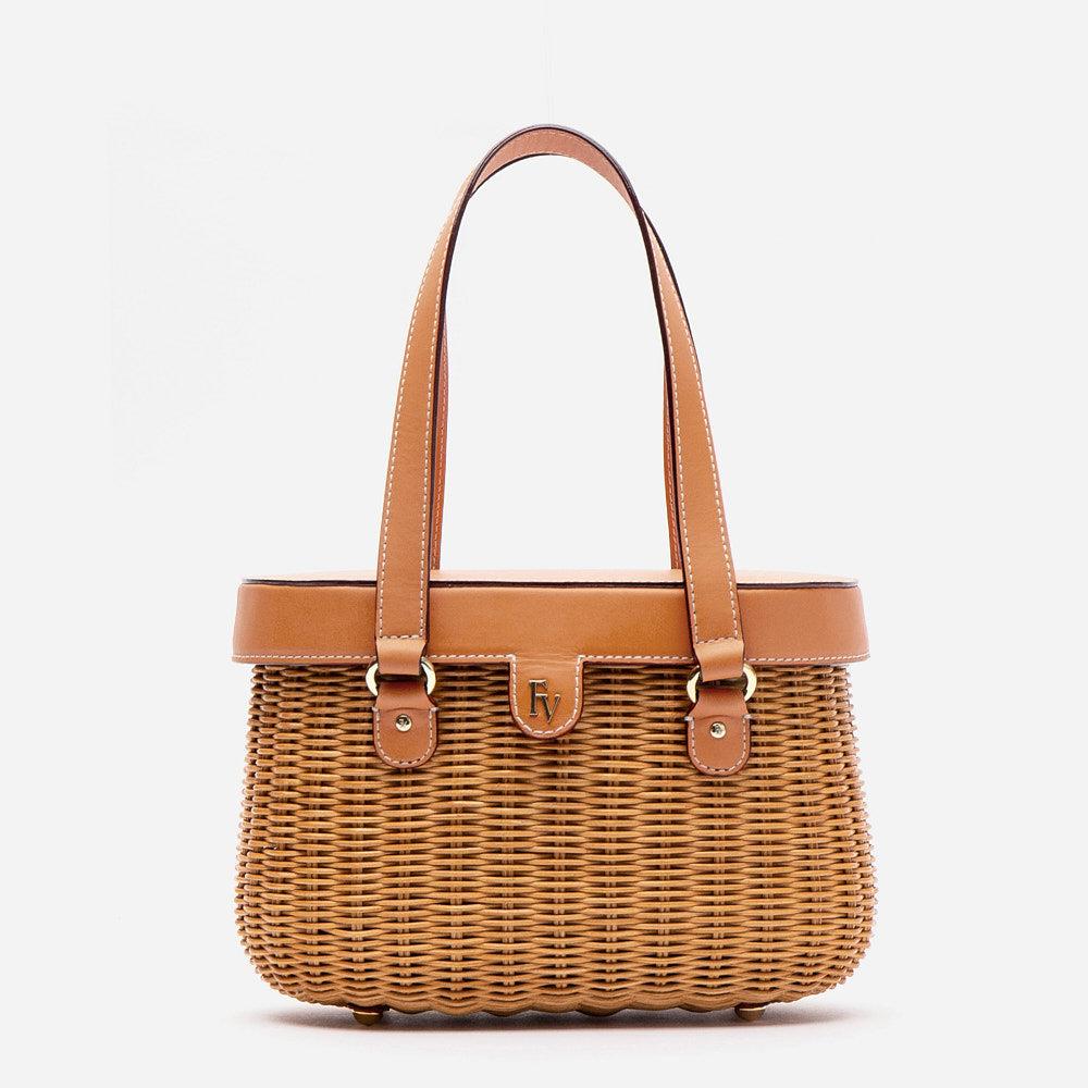 Frances Valentine Willow Basket Wicker Handbag