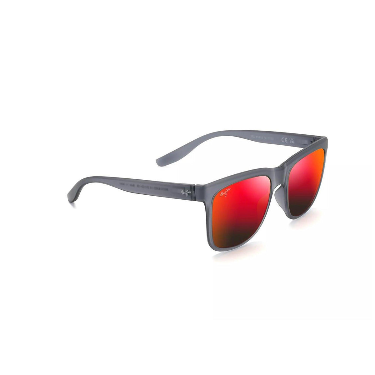 Maui Jim Pehu Polarized Sunglasses Matte Gray Frame Hawaii Lava Lens
