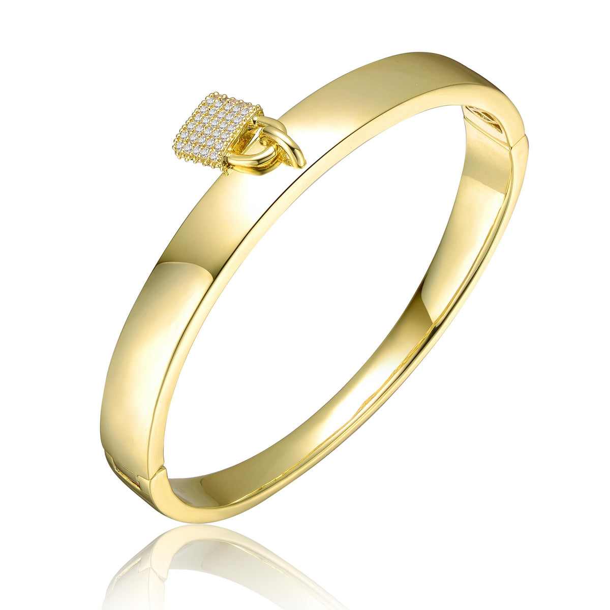 GENEVIVE 14K Lustrous Gold Plated Bracelet Size 7.5"