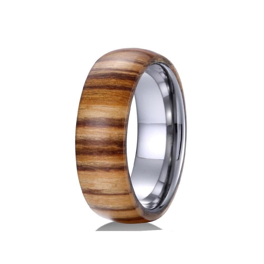Joycoast Jack - Tungsten & Tiger Wood Ring Size 11