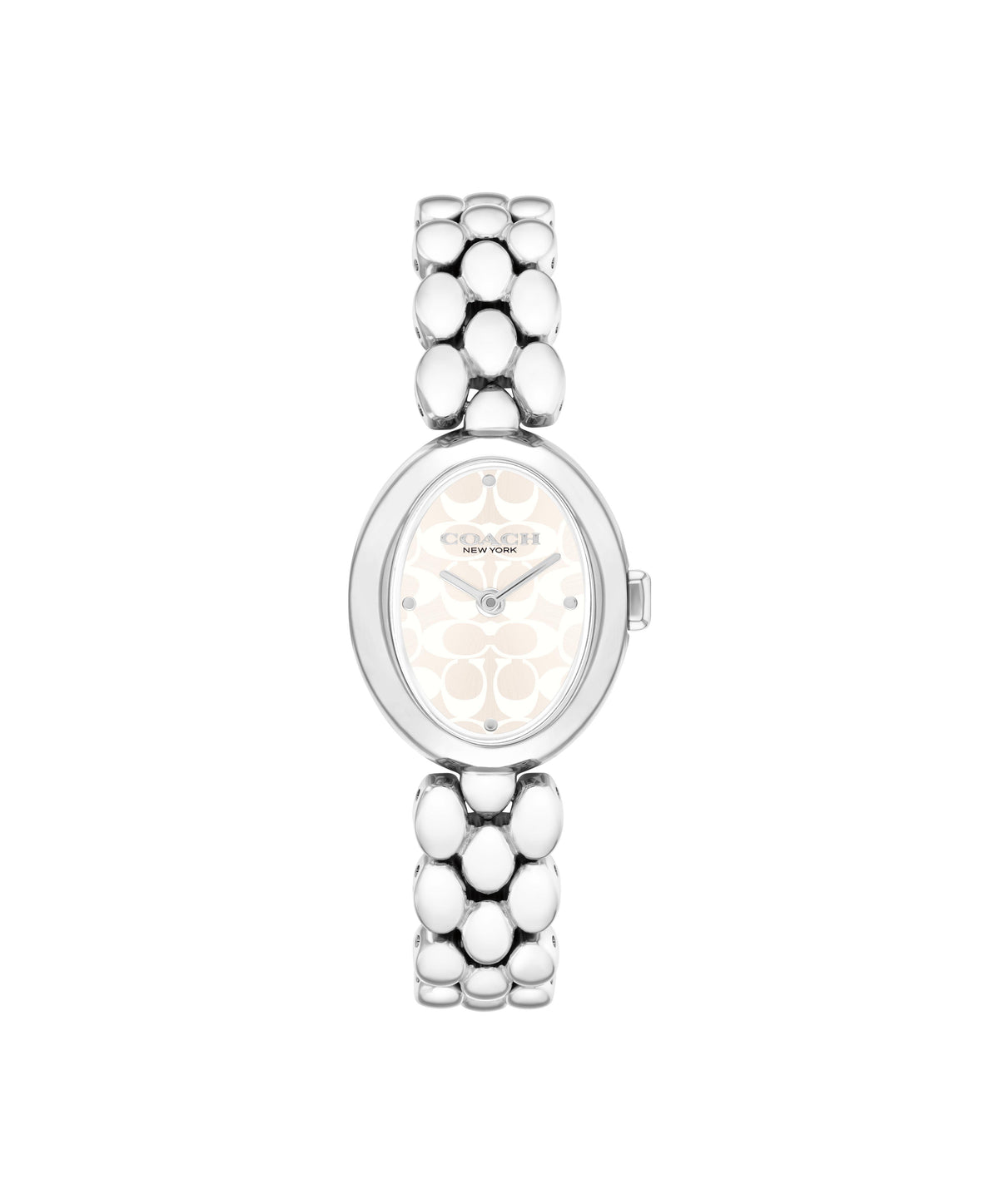 Coach Sammy Ladies. Stainless Steel Case & 3 link Bracelet. Silver/White Sig C Dial.