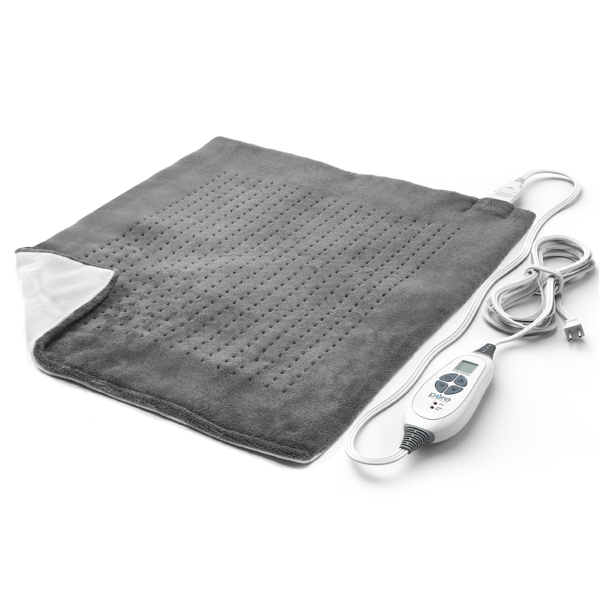 Pure Enrichment PureRelief XXL Ultra-Wide Microplush Heating Pad Gray