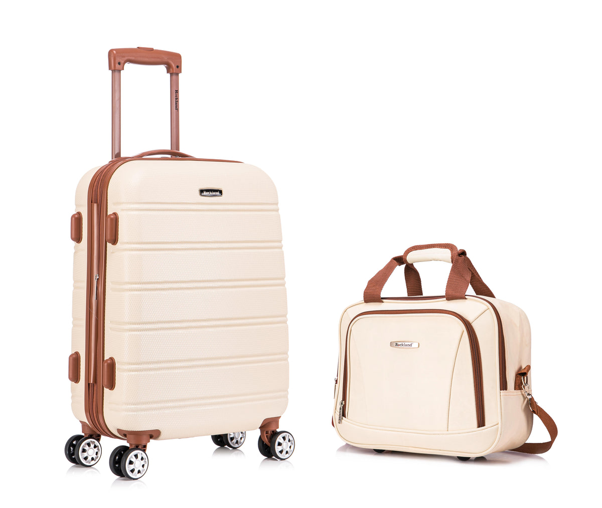 Rockland Luggage Melbourne 20" Expandable Upright Spinner - White