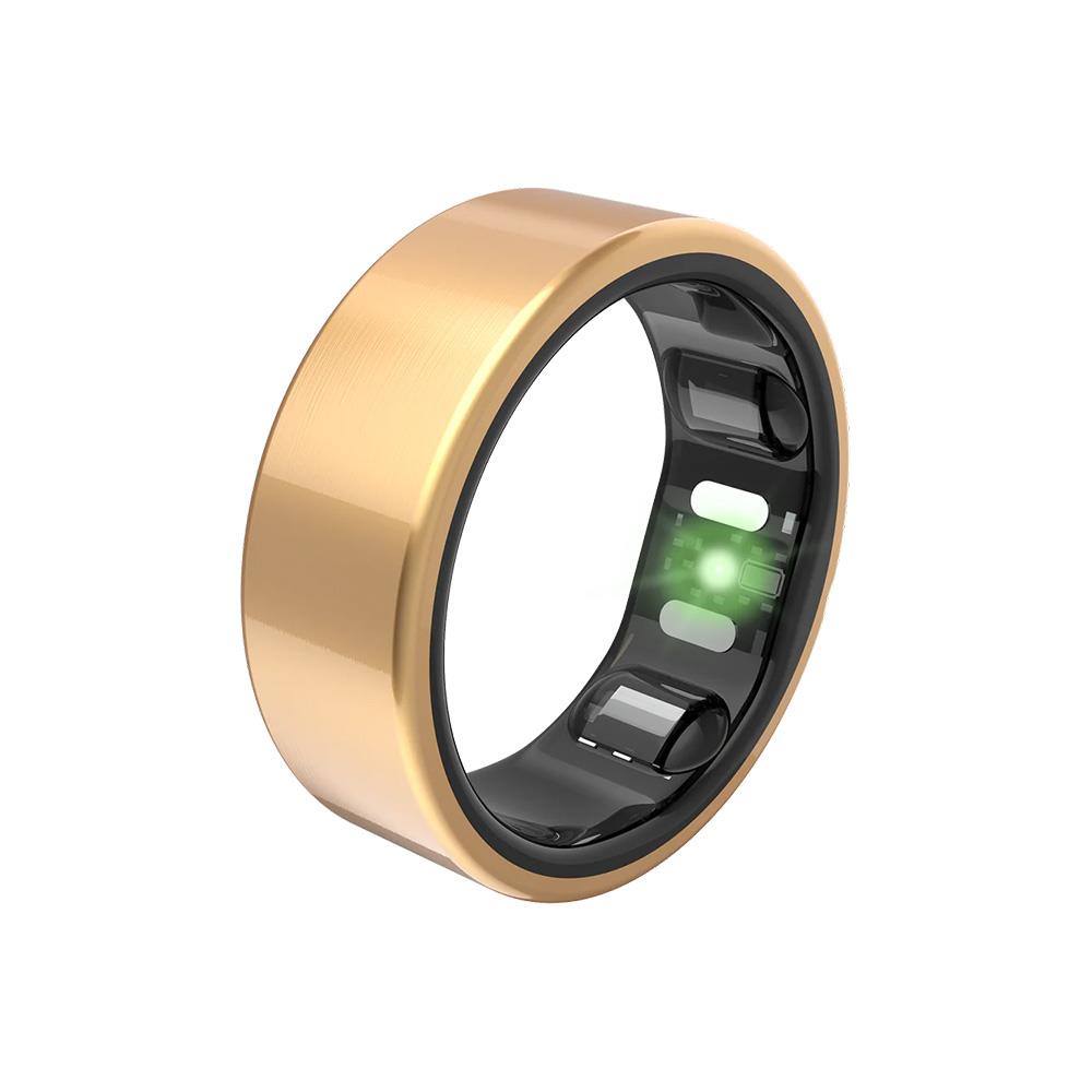 Qalo QRNT Slim Brushed Gold Smart Ring - 11