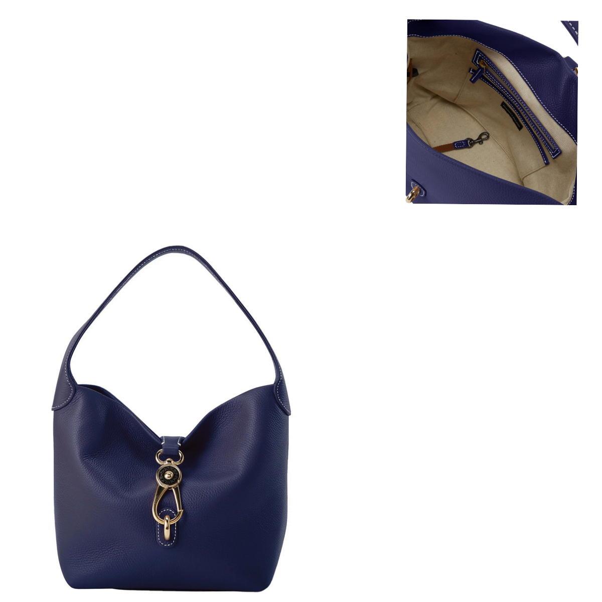 Dooney & Bourke Lucca Leather Logo Lock Hobo