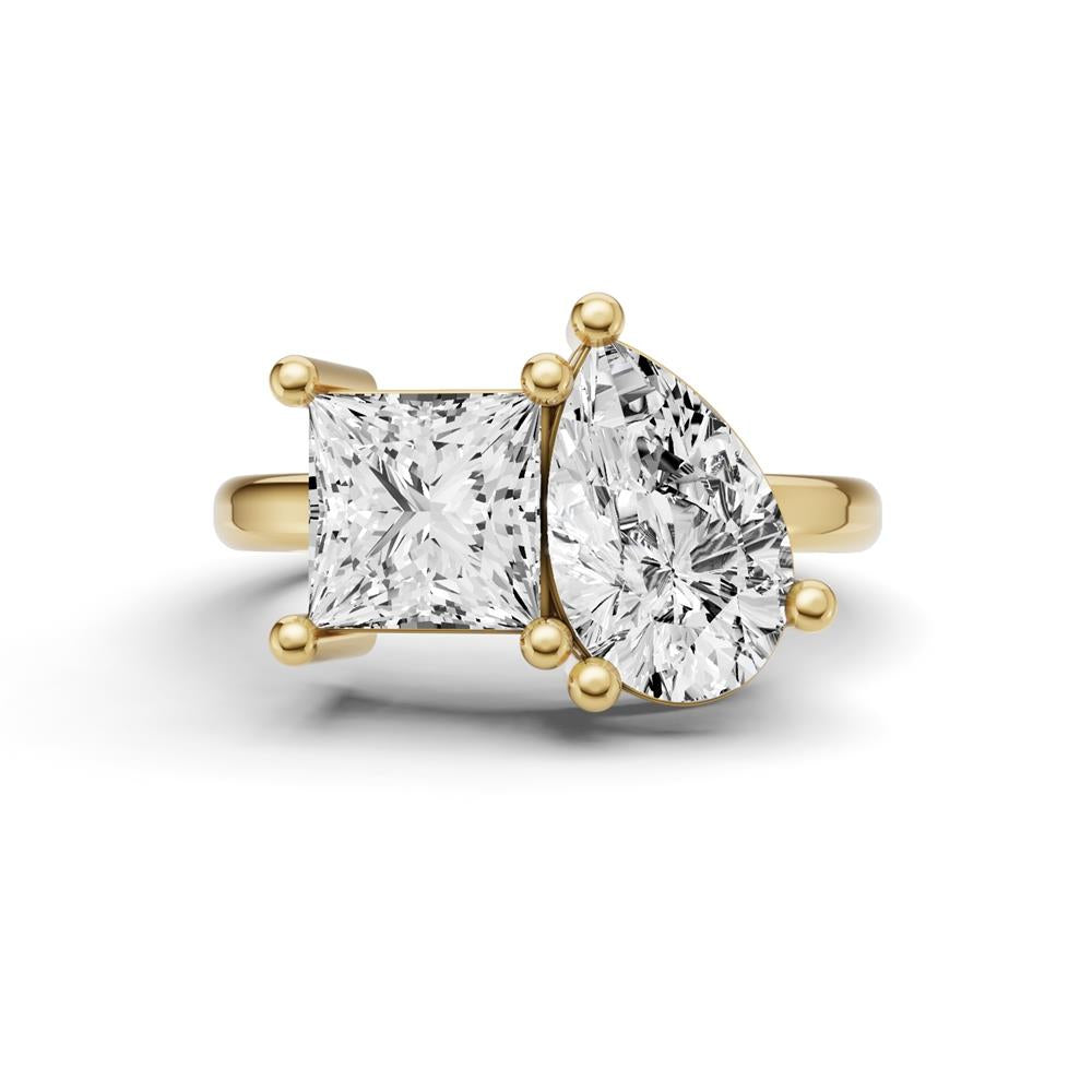 Prestige Boutique Diamonds 2CT Pr. Pear Moi Toi Lab Diamond Ring Size 6