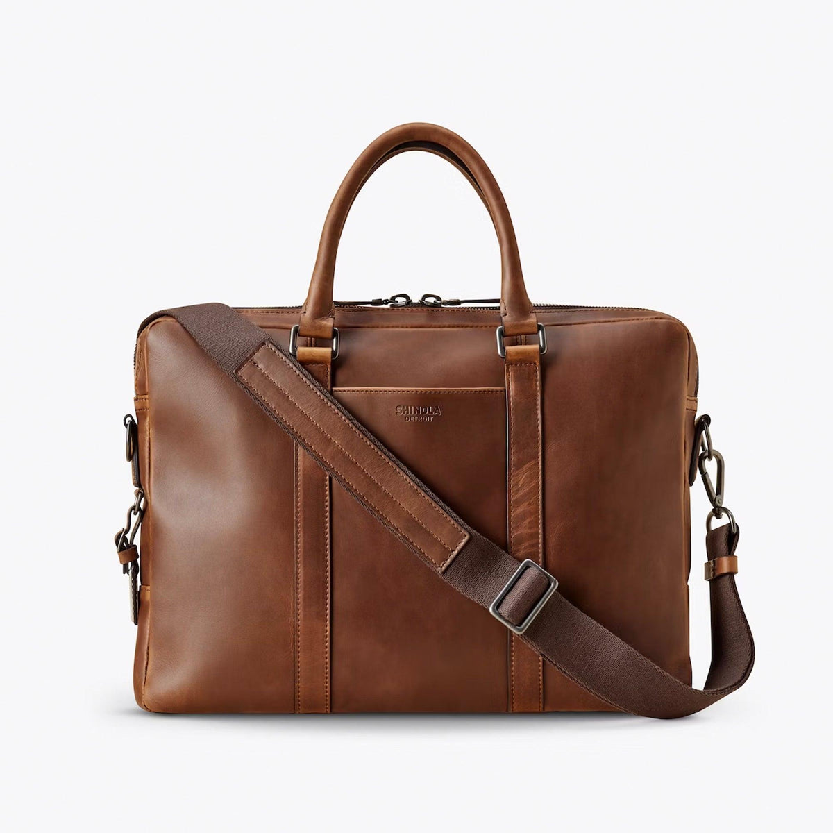 Shinola Computer Briefcase Brown