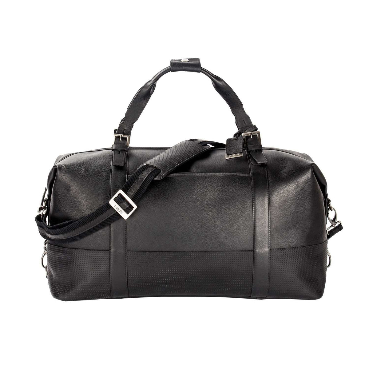 Bugatti Colombian Leather Weekend Duffle Bag - Black