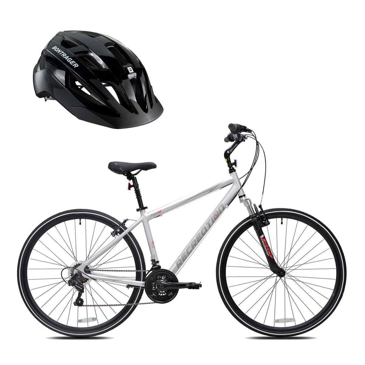 Journey Men's Recreation Bike plus Solstice Adult Bike Helmet Package