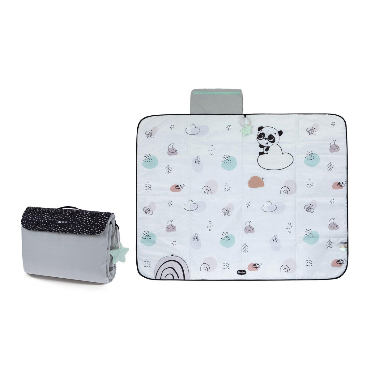 Tiny Love XL Outdoor Picnic Mat Black & White Decor
