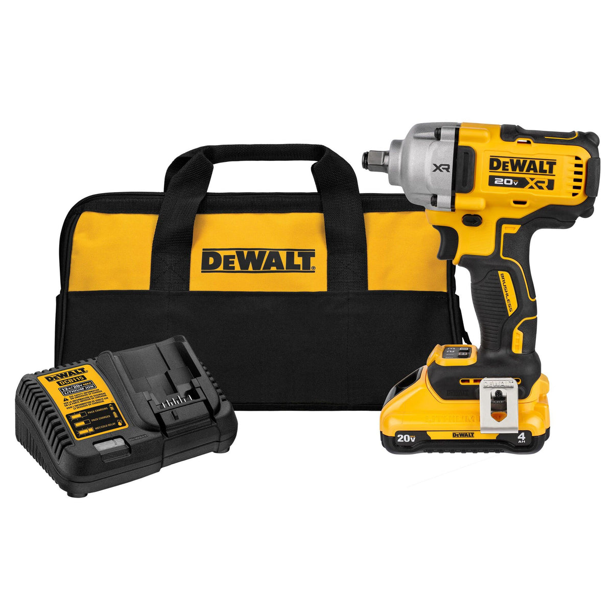 DeWalt 20V MAX XR 1/2" Mid-Range Impact Wrench Kit w/ Hog Ring Anvil