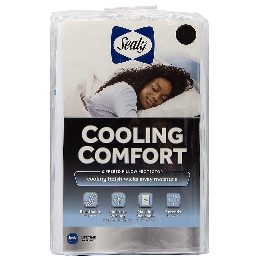 Sealy Leather Pillow Protector- Standard/Queen