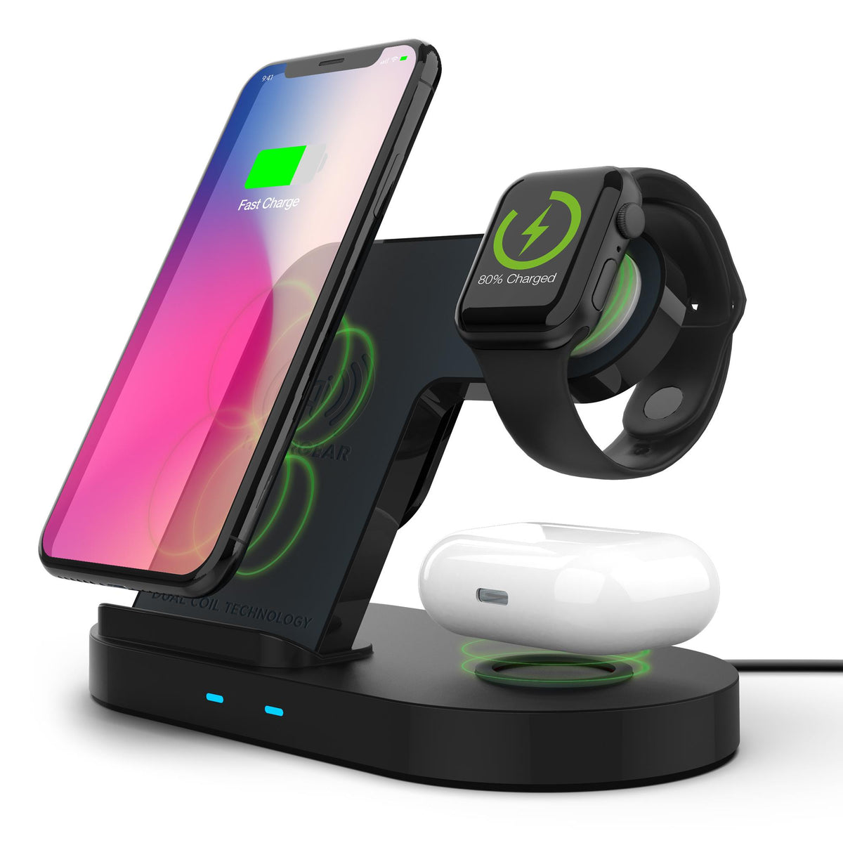 HYPERCEL HyperGear 3-in-1 Wireless Charging Dock
