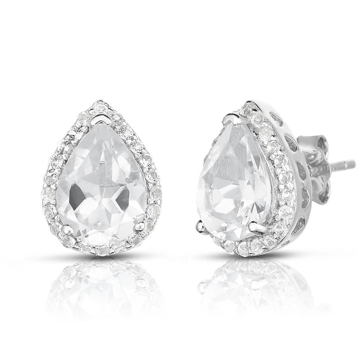 Jilco Inc White Topaz Earrings