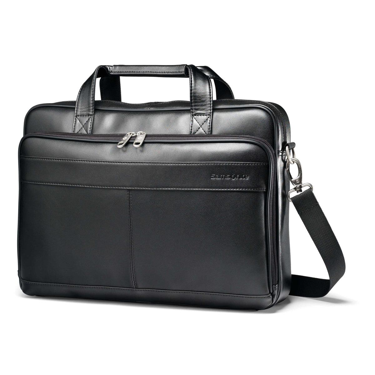 Samsonite Leather Business Slim Brief - Black