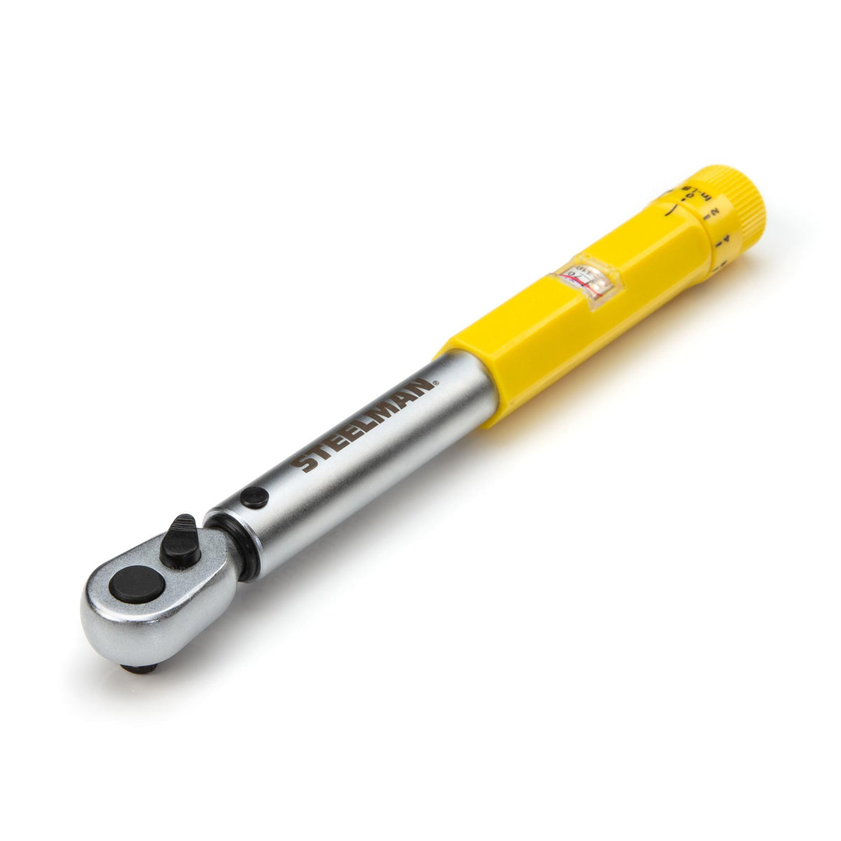 JS Products Steelman 1/4" Drive Micro-Adjustable Torque Wrench with Hi-Viz Handle - 30-150 Inch-Pounds