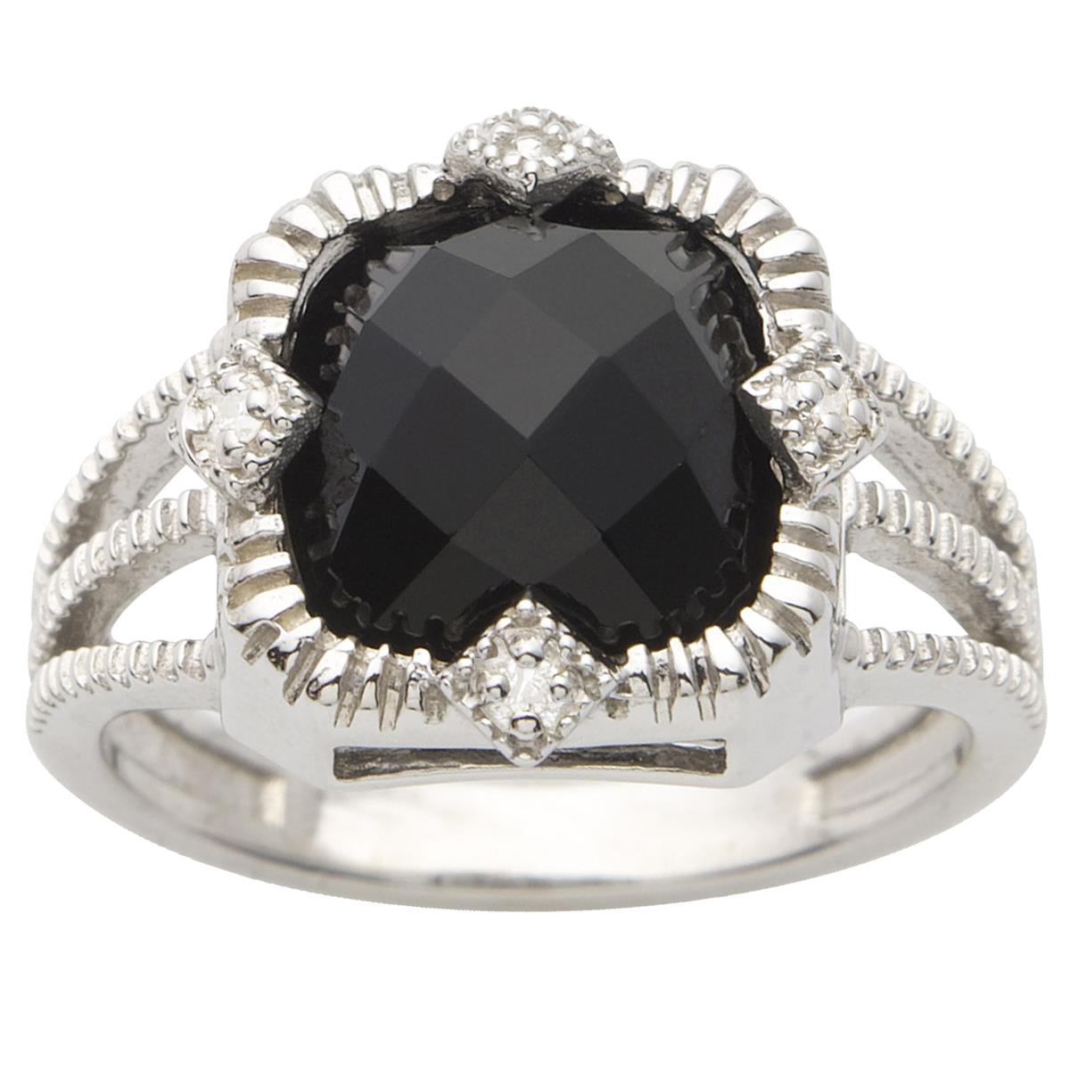 Jilco Inc Onyx and Diamond Ring