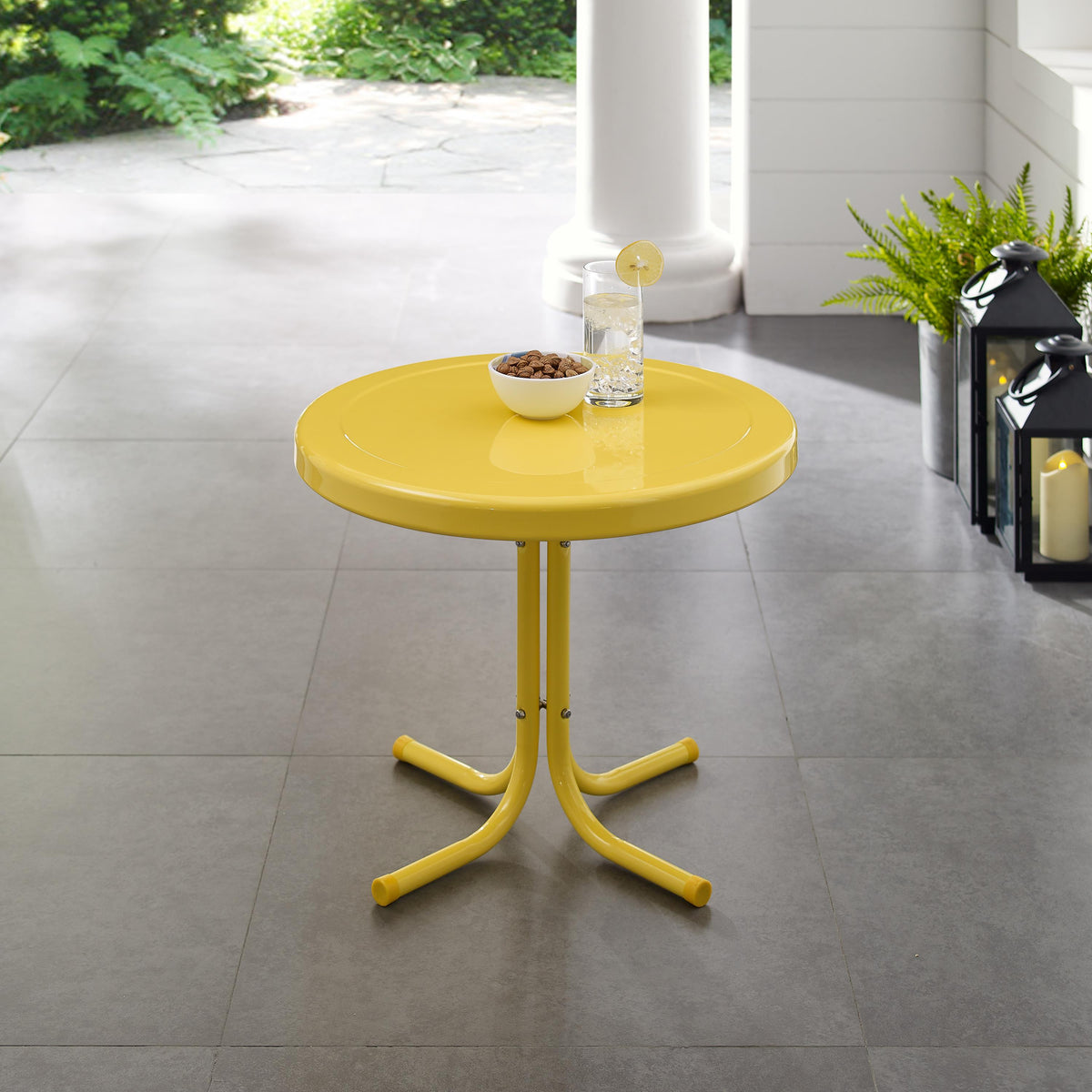 Crosley Outdoor Griffith Retro Outdoor Side Table