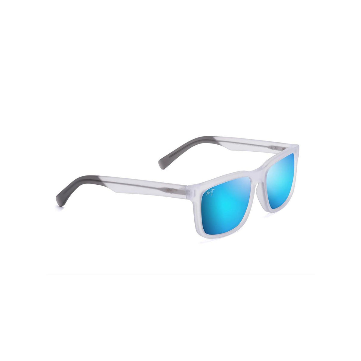 Maui Jim Stone Shack Polarized Sunglasses Matte Crystal Frame Blue Hawaii Lens
