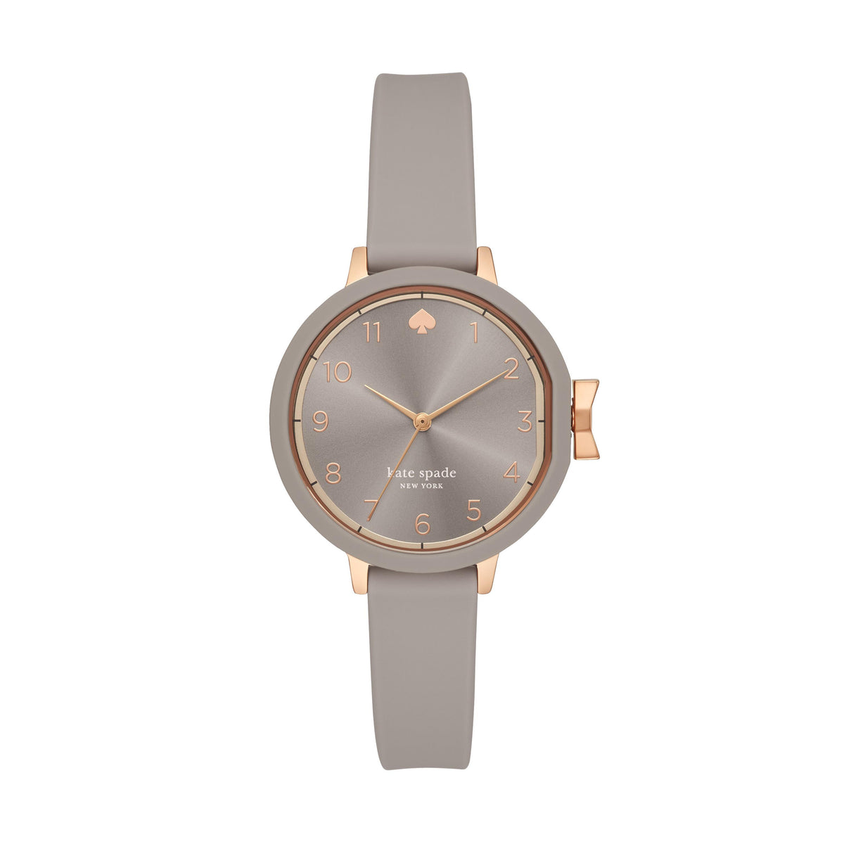 Kate Spade Ladies Park Row Gray Silicone Strap Watch Gray Dial