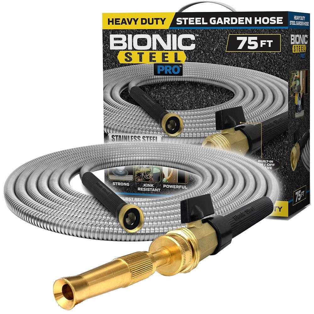 Bionic Steel Pro Heavy Duty Steel Garden Hose Size 75ft