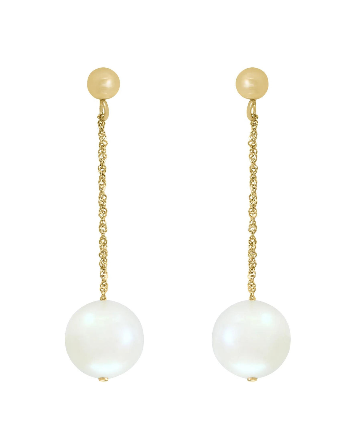 LALI Jewels 14K Yellow Gold White Fresh Water Pearl Earring