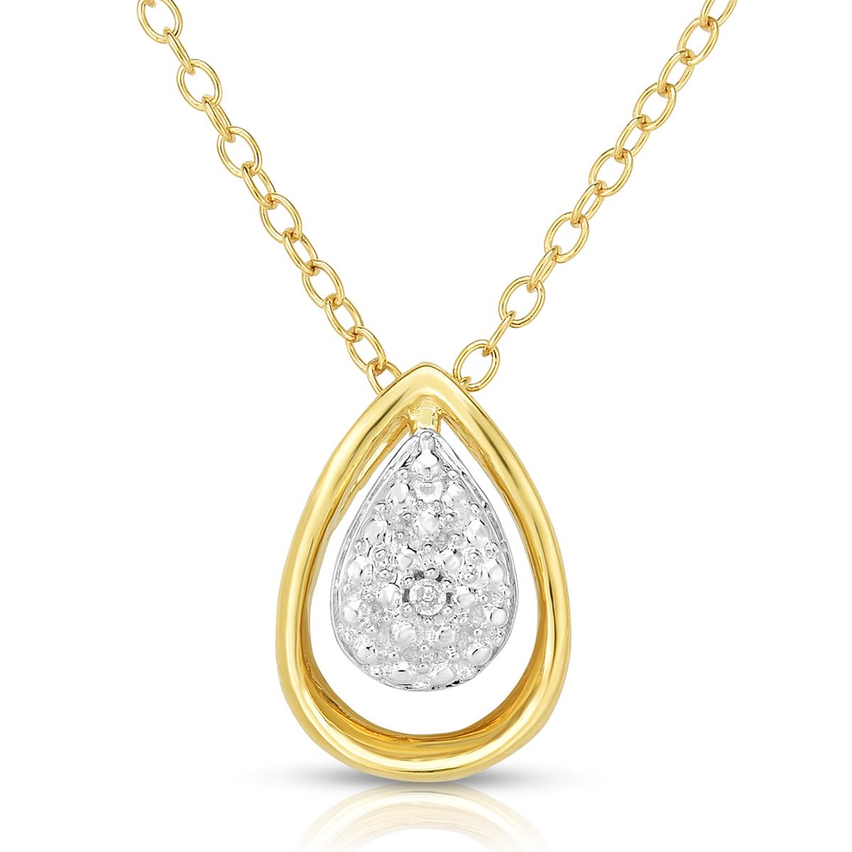 Jilco Inc Diamond Tear Drop Necklace