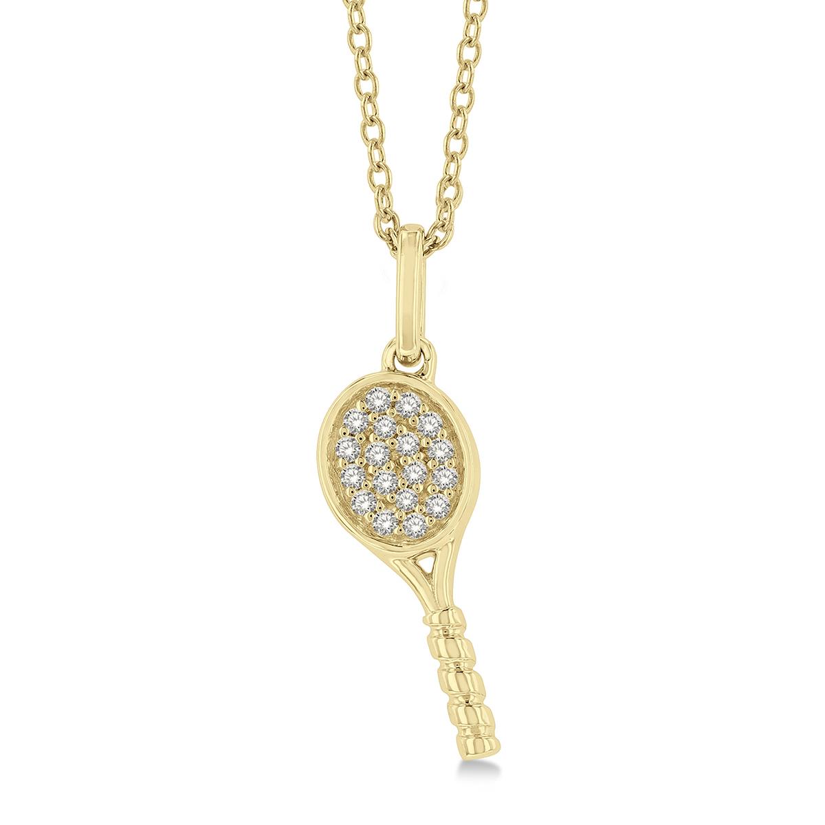 Jilco Inc Diamond Tennis Racket Necklace