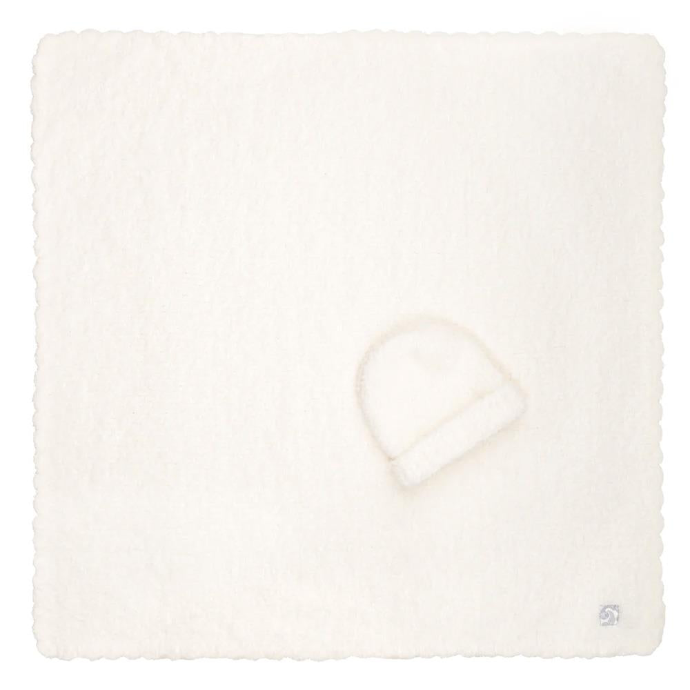 Kashwere Solid Baby Blanket With Cap - Crme