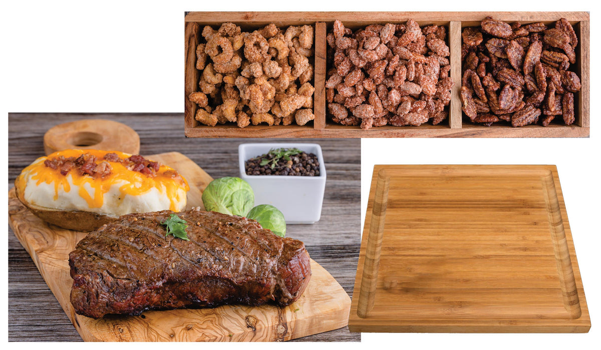 Echo Valley Meats NY Strip & Twice Baked Potato w/Nut Trio