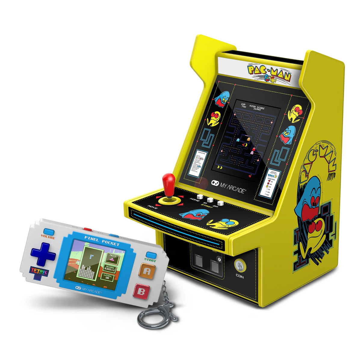 My Arcade Pac-Man Micro Player Pro Retro Arcade + Tetris Pixel Pocket Gaming System