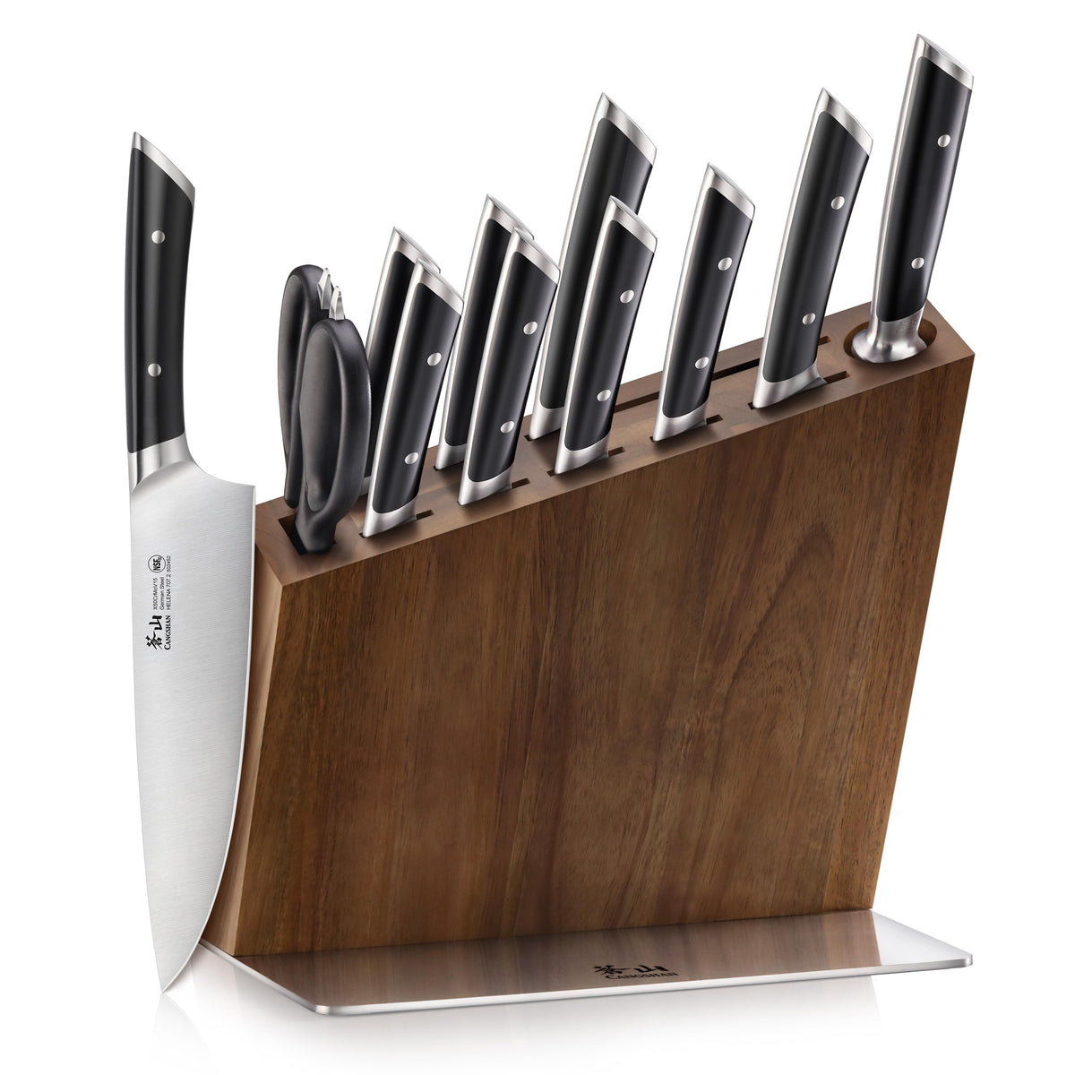 Cangshan 12-Piece Helena Series HUA Block Set - Black