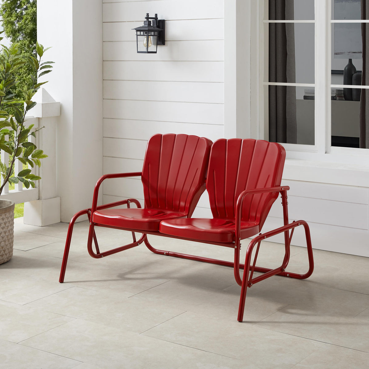 Crosley Outdoor Ridgeland Retro Outdoor Loveseat Glider