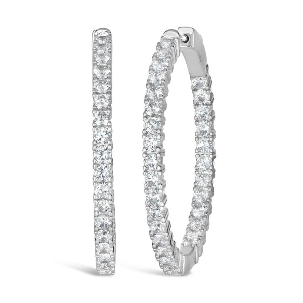 Anna Zuckerman Inside Out Crystalline Hoops Size 1.25 TCW