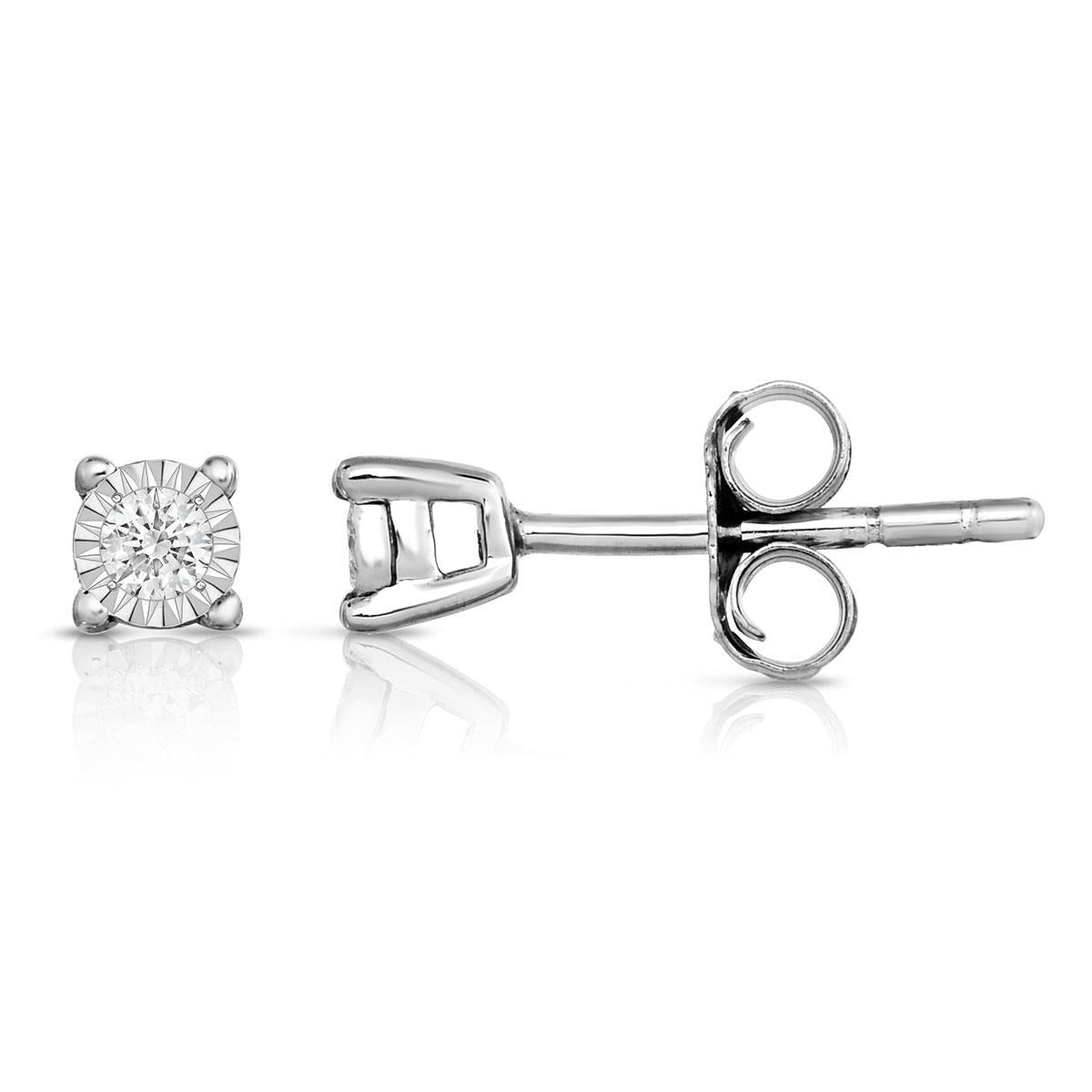 Jilco Diamond Solitaire .10twt Stud Earrings