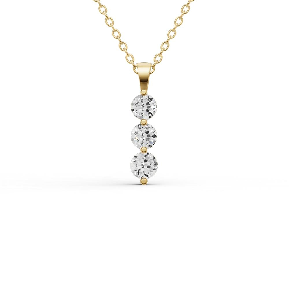 Prestige Boutique Diamonds Lab Diamond 3 Stone Snow Pendant Size 2 CT