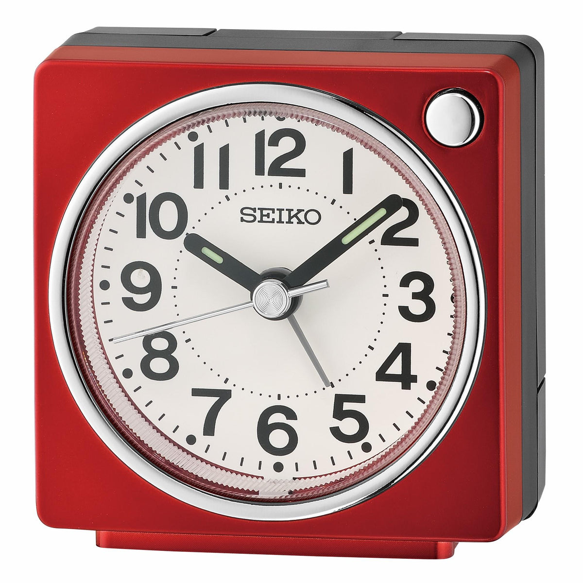 Seiko Clocks Bedside Alarm, Quartz, Red